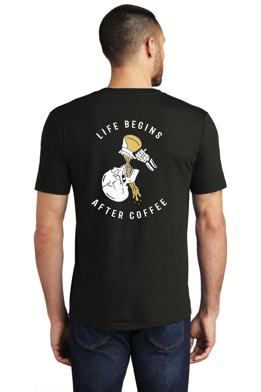 Life Begins After Coffee T Shirt – Golden Lantern Coffee Roasters